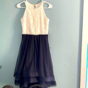 Speechless Girl Black & White Dress